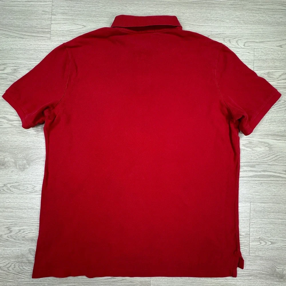 Polo Ralph Lauren Mens Polo Shirt Classic Fit Red Large Short Sleeve Cotton Golf
